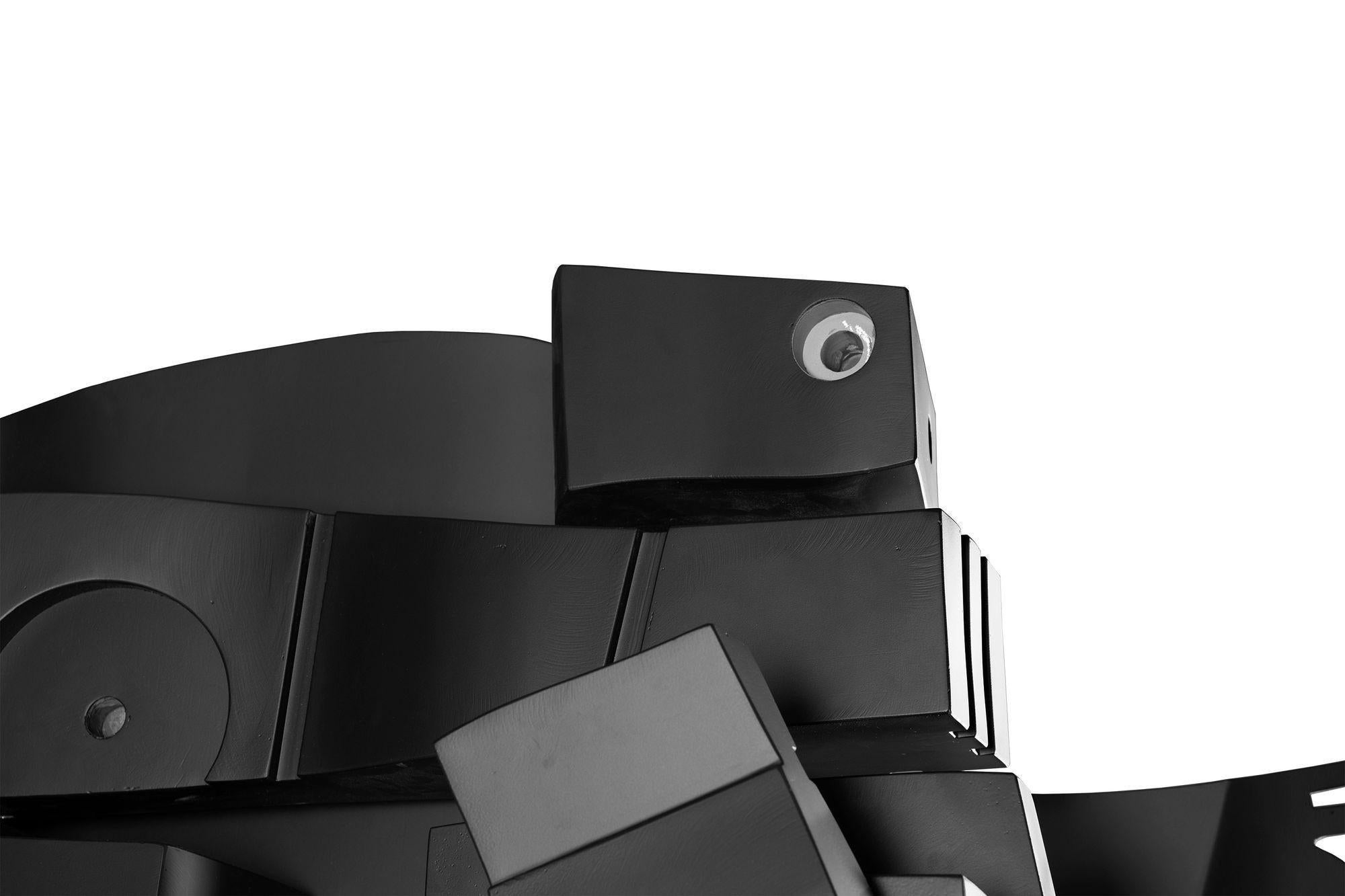 David L Deming Centurión II Escultura moderna abstracta de acero negro plano, 1985 - Abstract Sculpture Negro de Unknown