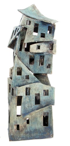 De-constructivist building, original ceramic sculpture