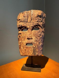Decoration - Carved wooden tribal mask