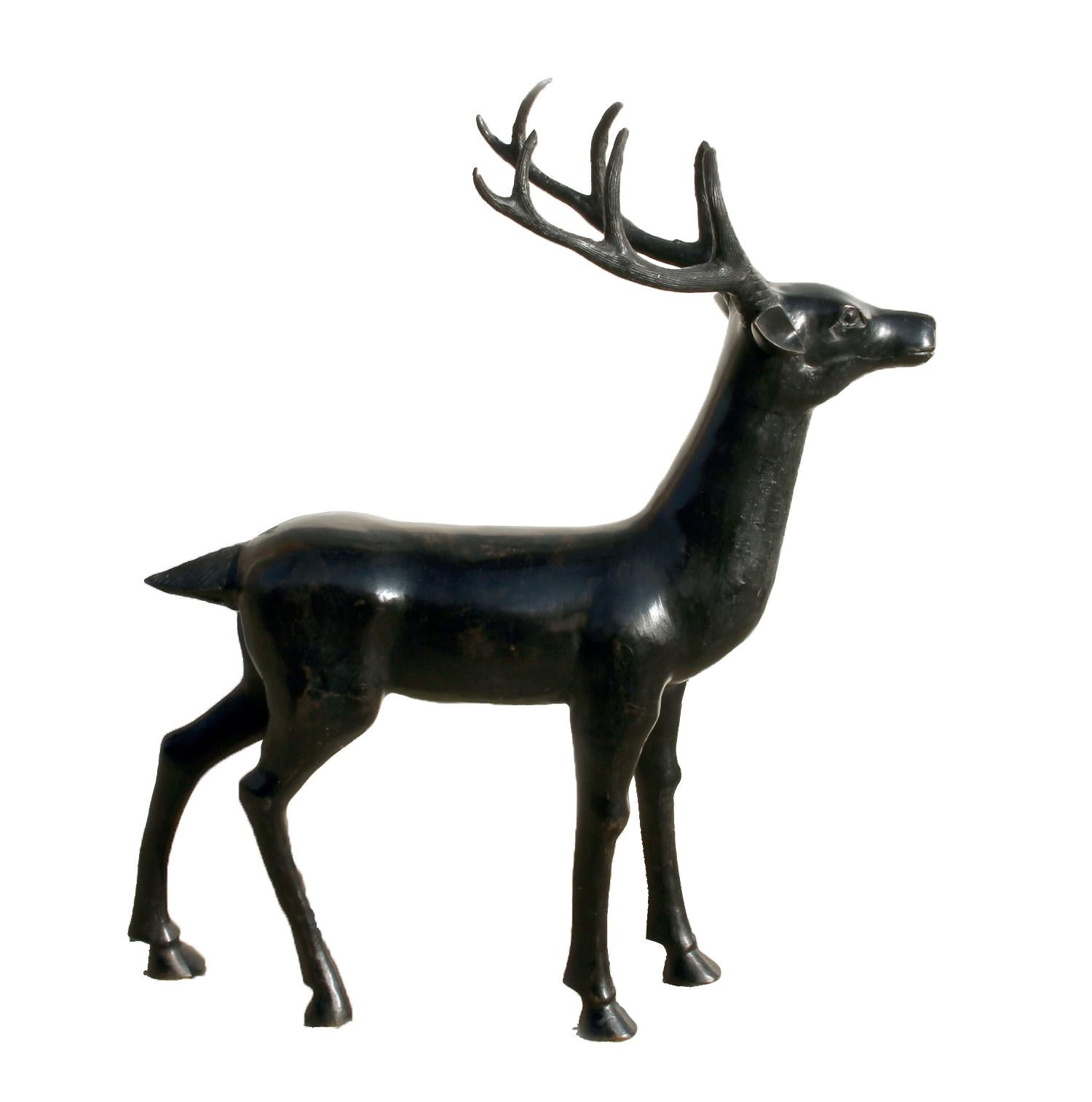 large reindeer statue