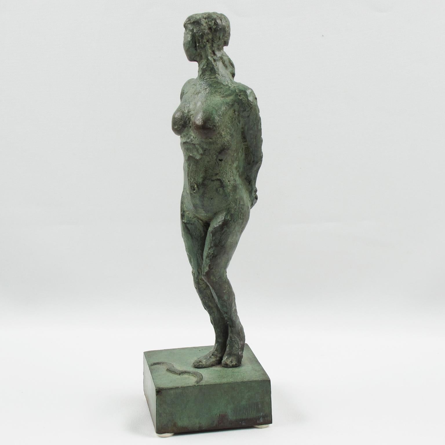 Diana the Huntress, French Art Deco Artemis Bronze Sculpture For Sale 7