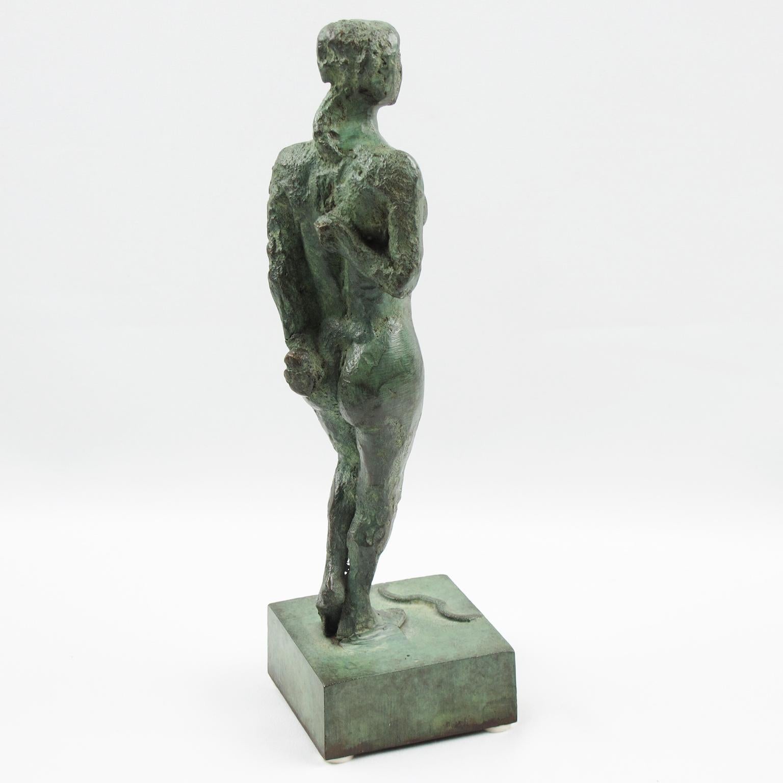 Diana the Huntress, French Art Deco Artemis Bronze Sculpture For Sale 6