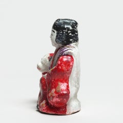 Do-Ningyô (Tonpuppe), Kind mit Hund (#002169)