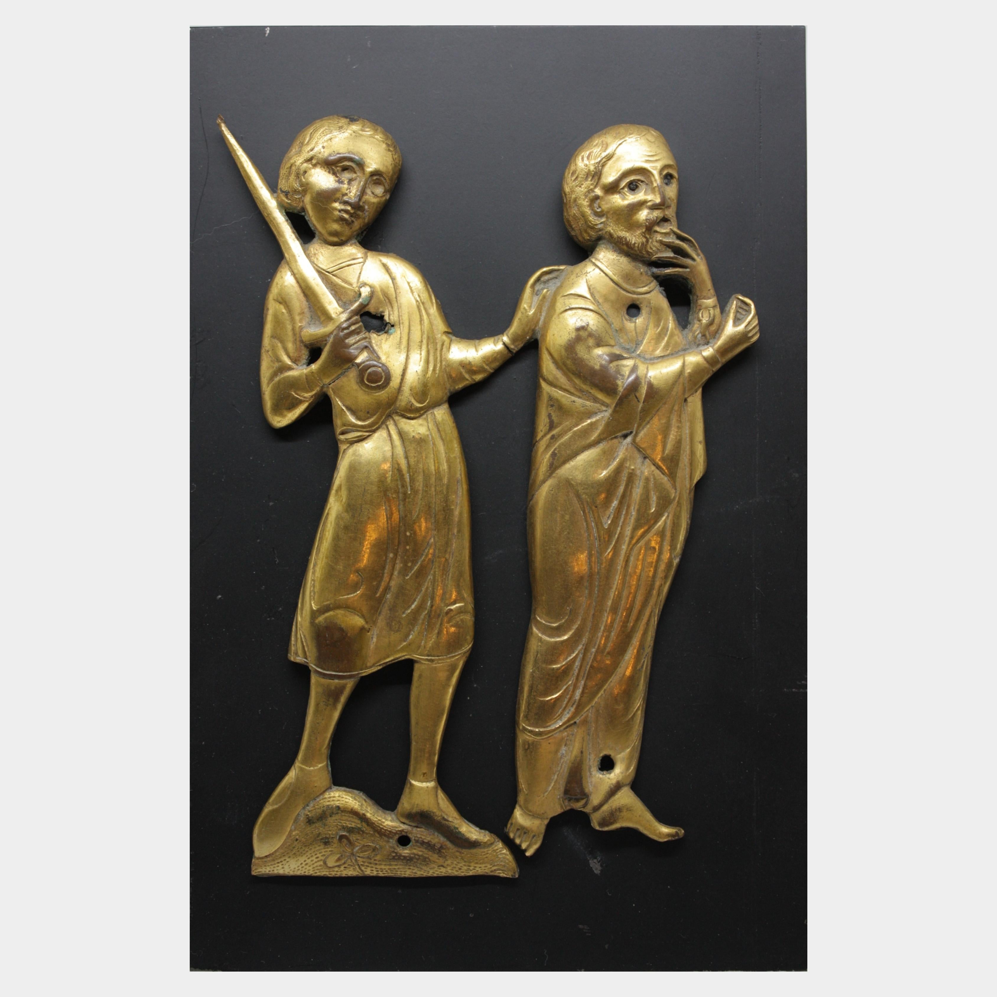 Douze plaques de limousine représentant des saints, des apôtres et des pères de l'Église en vente 1