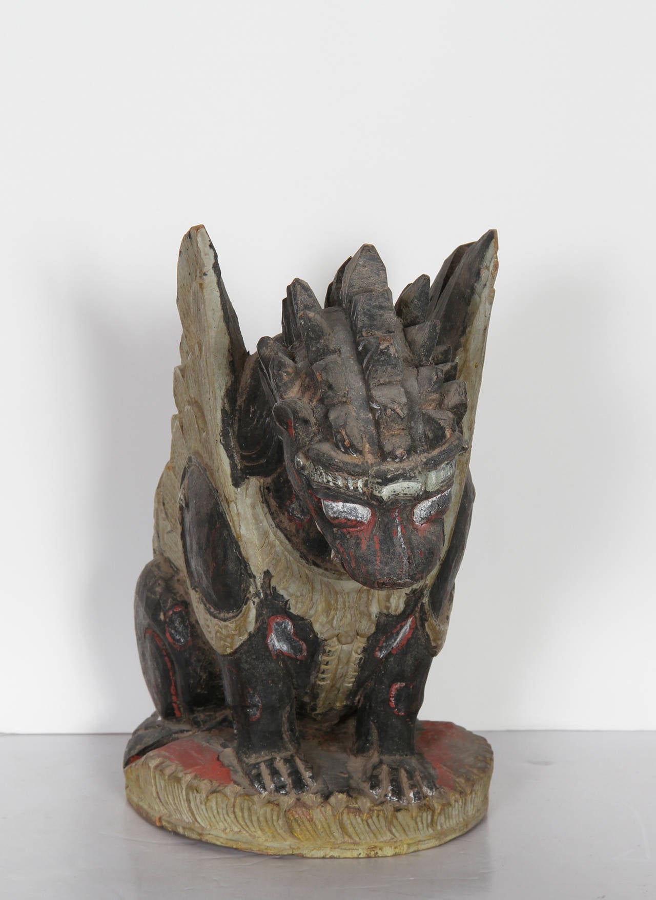 Dragon, Sculpture Chinese Early 20th Century - Brown Figurative Sculpture by Unknown