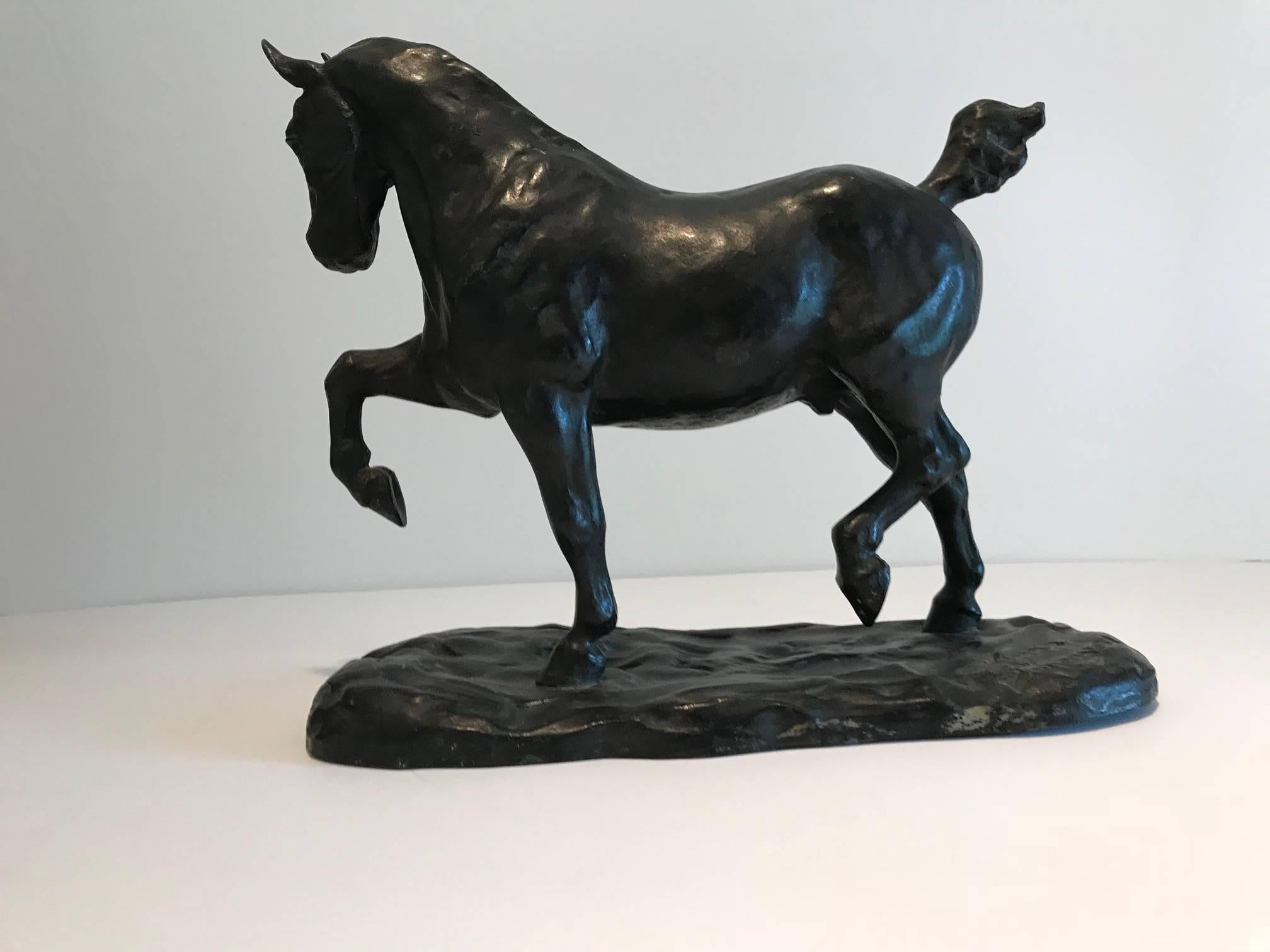 a very fine European bronze of a dressage horse , of great casting quality and remarkable expression, dated 1932
signed illegibly by a talented animalier sculptor