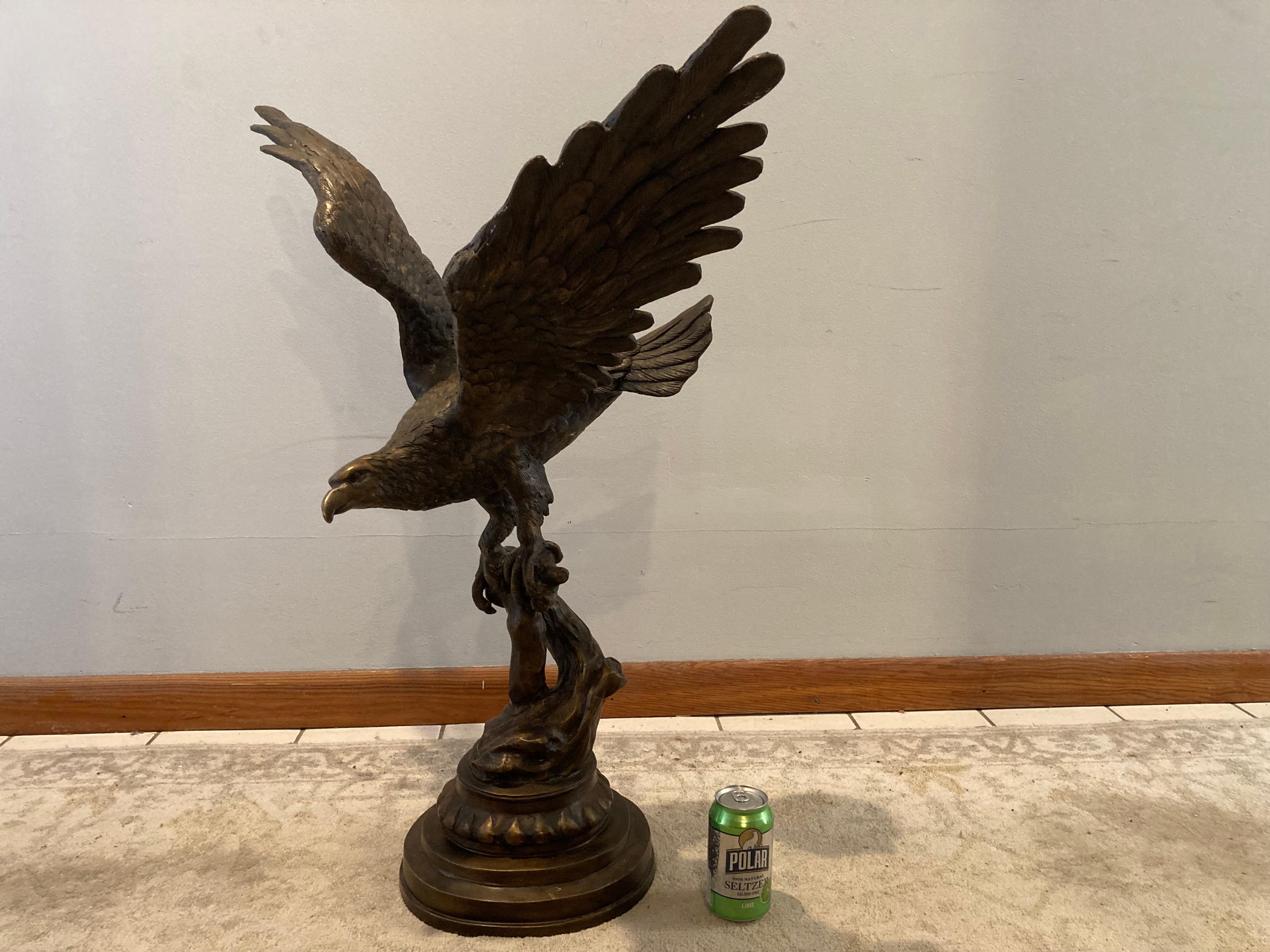 Eagle (ex. „Palmira“ ( Nachlass von Sarkis Kaltakdjian) – Große Bronzeskulptur im Angebot 1