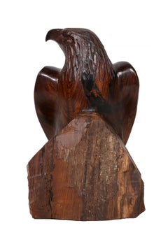 Eagle, Modern Hand-Carved Wooden Sculpture