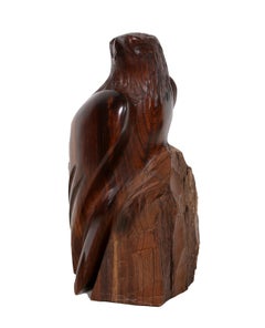 Eagle, Modern Hand-Carved Wooden Sculpture