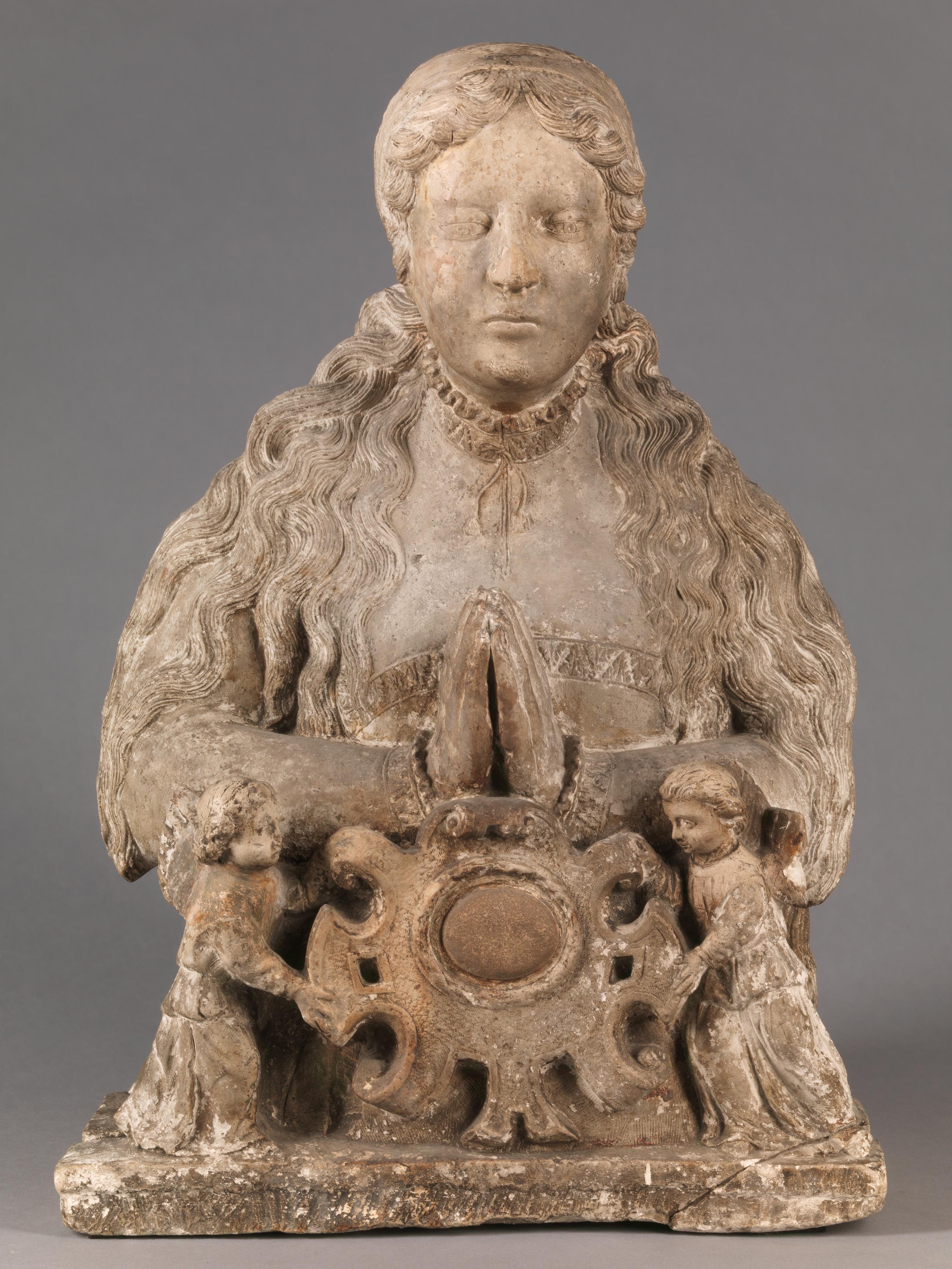 Early 16th Century, Brabant?, Portrait Bust of Margaret of Austria in Prayer - Art by Unknown