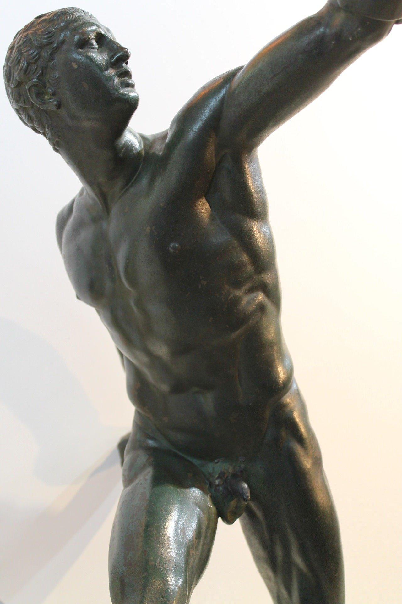 Early 19th Century Italian School Bronze, The Borghese Gladiator, c. 1810 For Sale 4