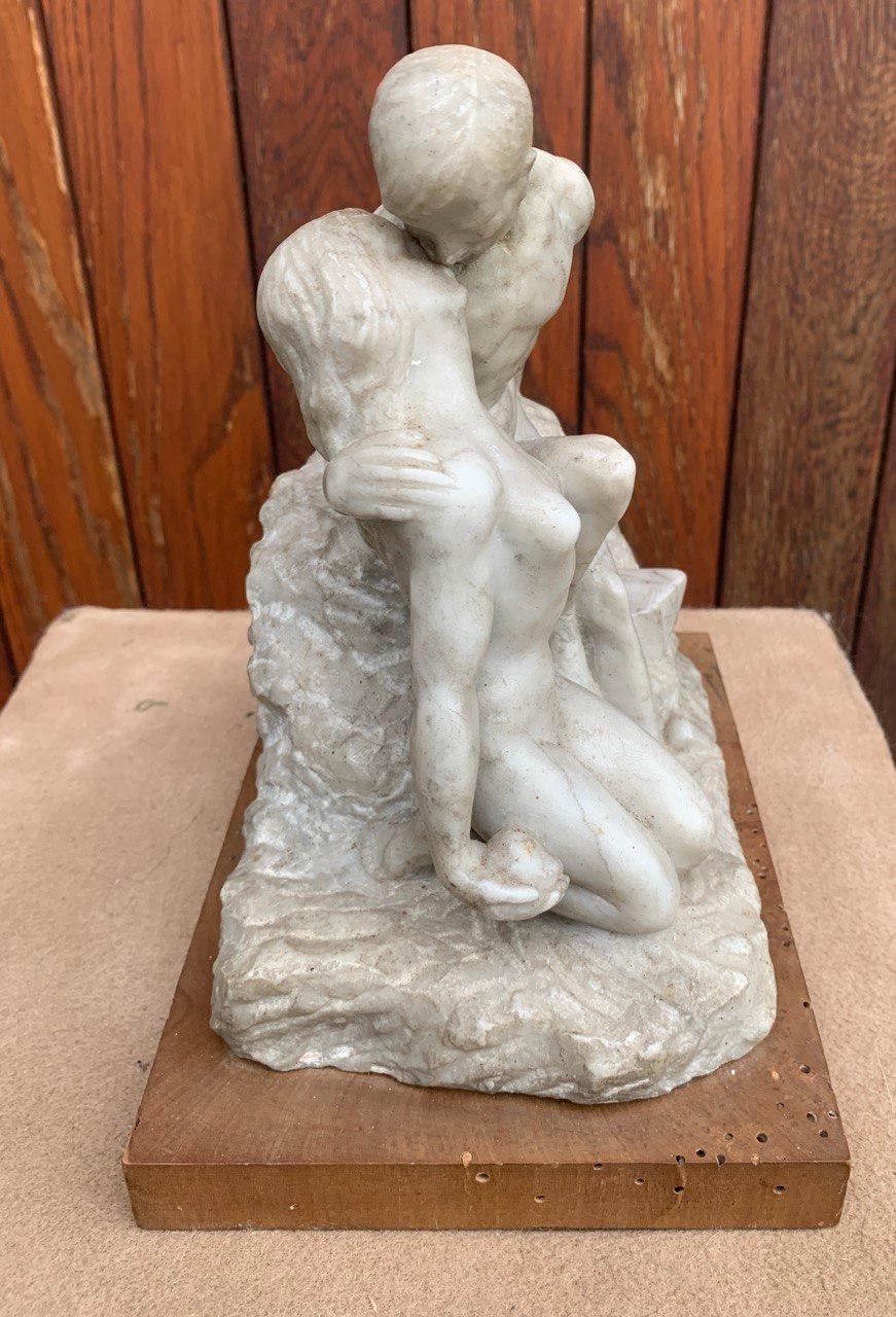 Romantische Marmorskulptur des frühen 19. Jahrhunderts – Kissenfiguren im Angebot 5