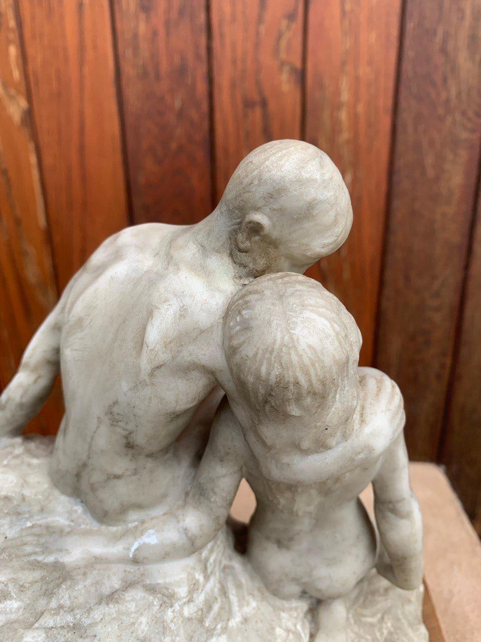 Romantische Marmorskulptur des frühen 19. Jahrhunderts – Kissenfiguren im Angebot 7