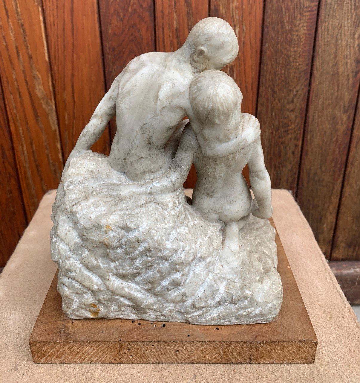 Romantische Marmorskulptur des frühen 19. Jahrhunderts – Kissenfiguren im Angebot 8