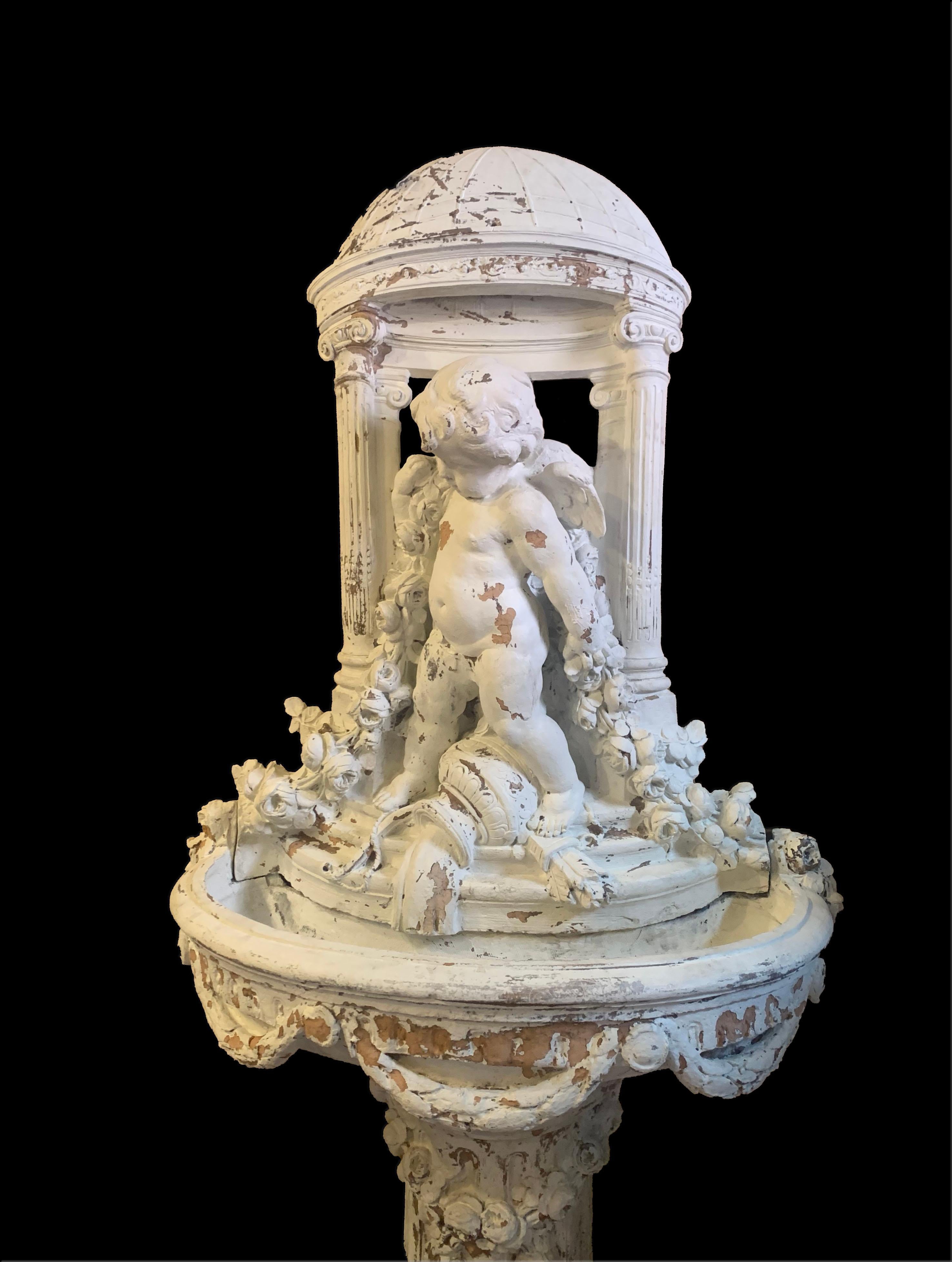 Early 19th century terracotta wall fountain  - Sculpture by Unknown