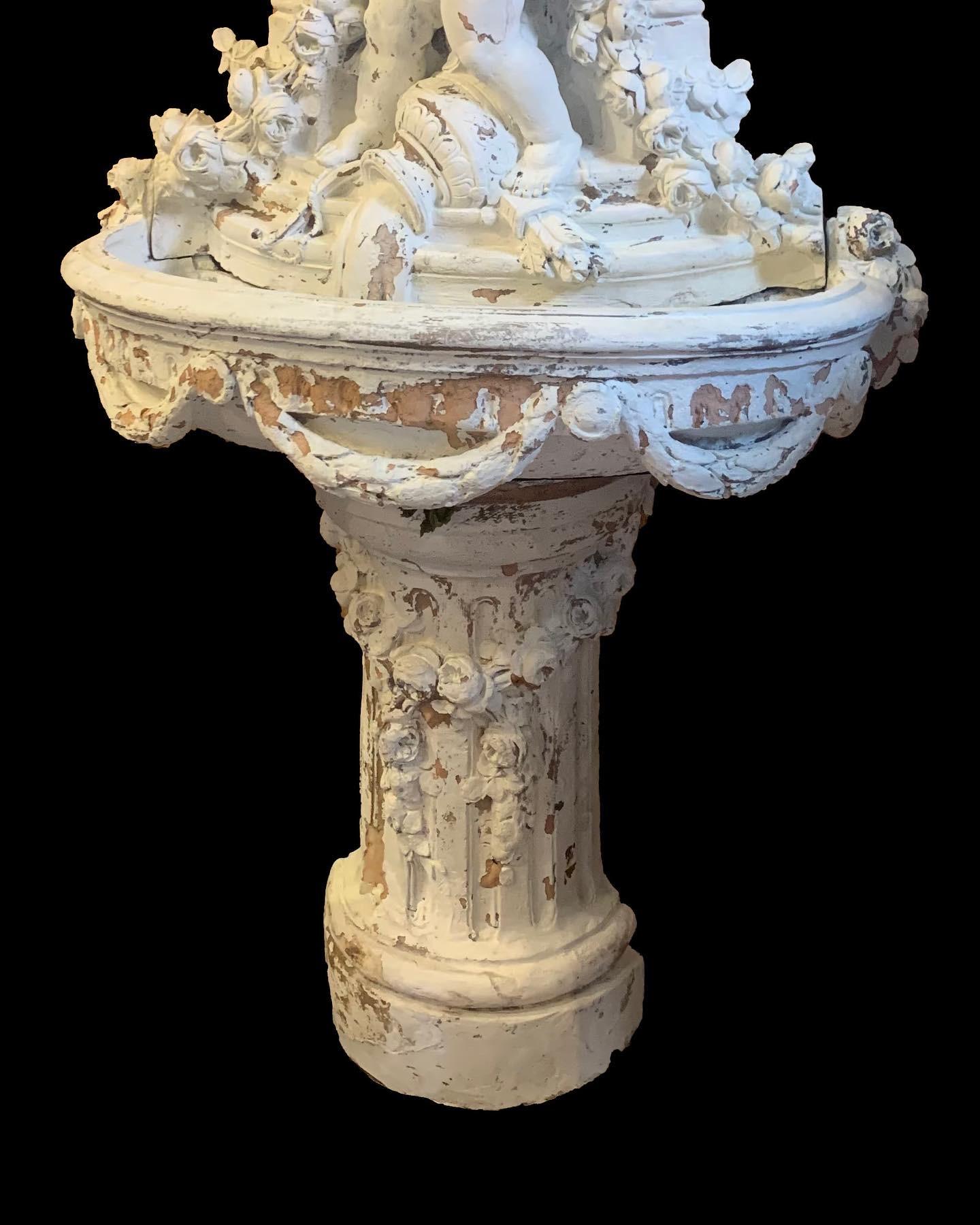 Early 19th century terracotta wall fountain  - Baroque Sculpture by Unknown