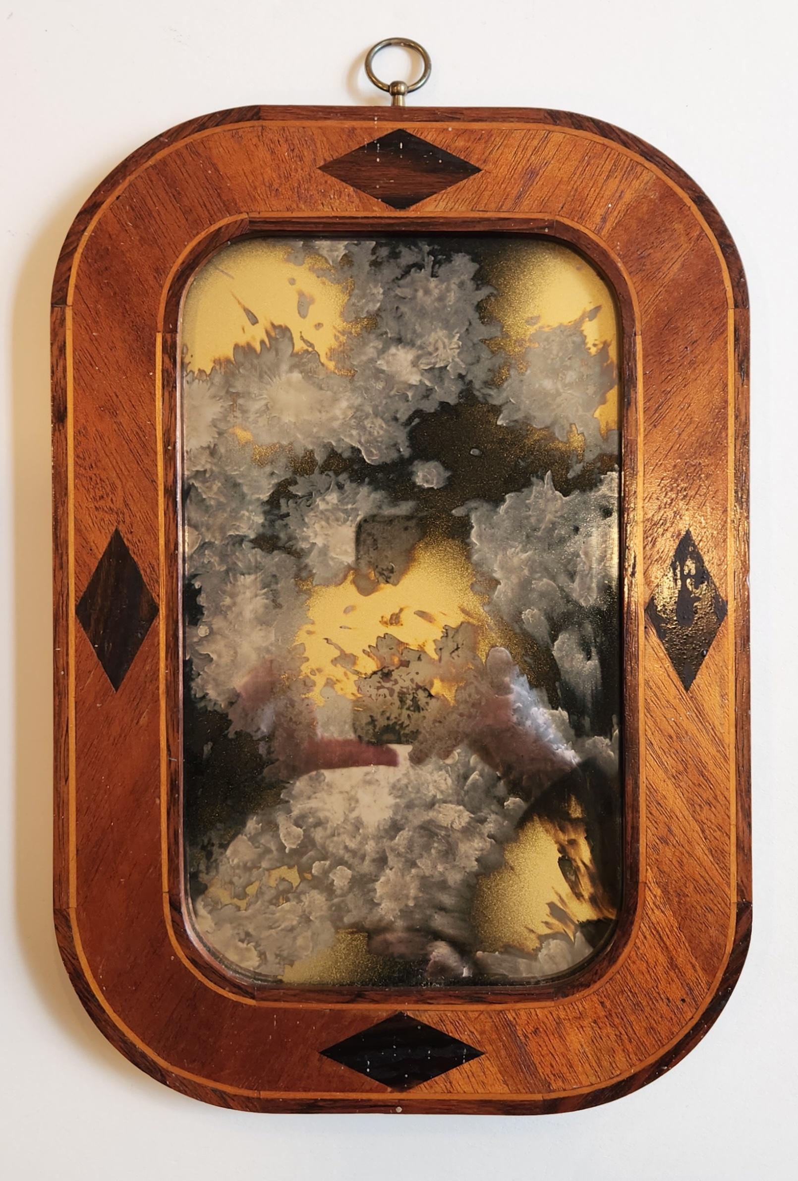 Unknown Still-Life Sculpture - Early 20th Century Decoratively Distressed Mirror