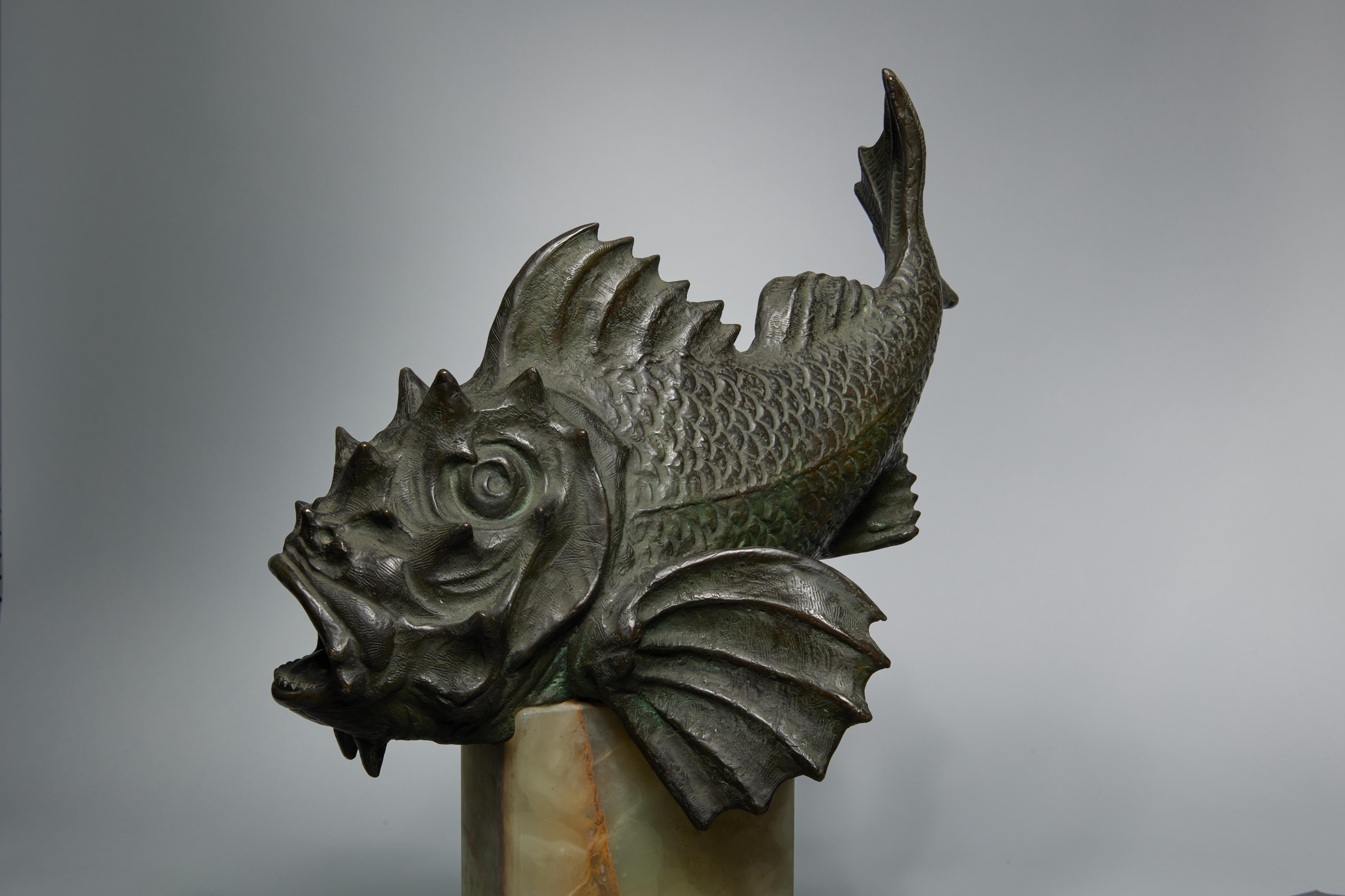 Modern Scorpion Fish, Early 20th Century
Bronze on marble base
23 x 22 x 10 inches
