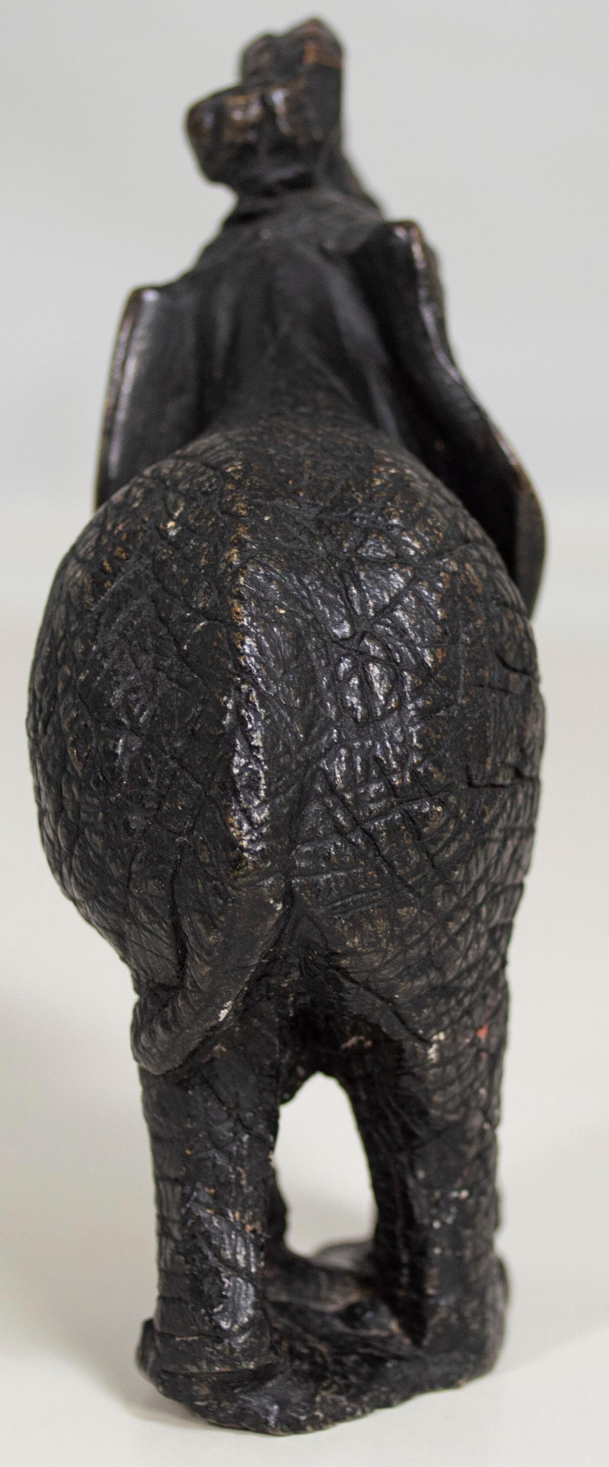 Sculpture originale africaine en pierre Shona du Zimbabwe « Elephant » en vente 1