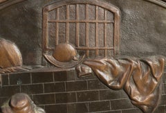 Embossed Copper Repousse Plaque - Tavern Scene