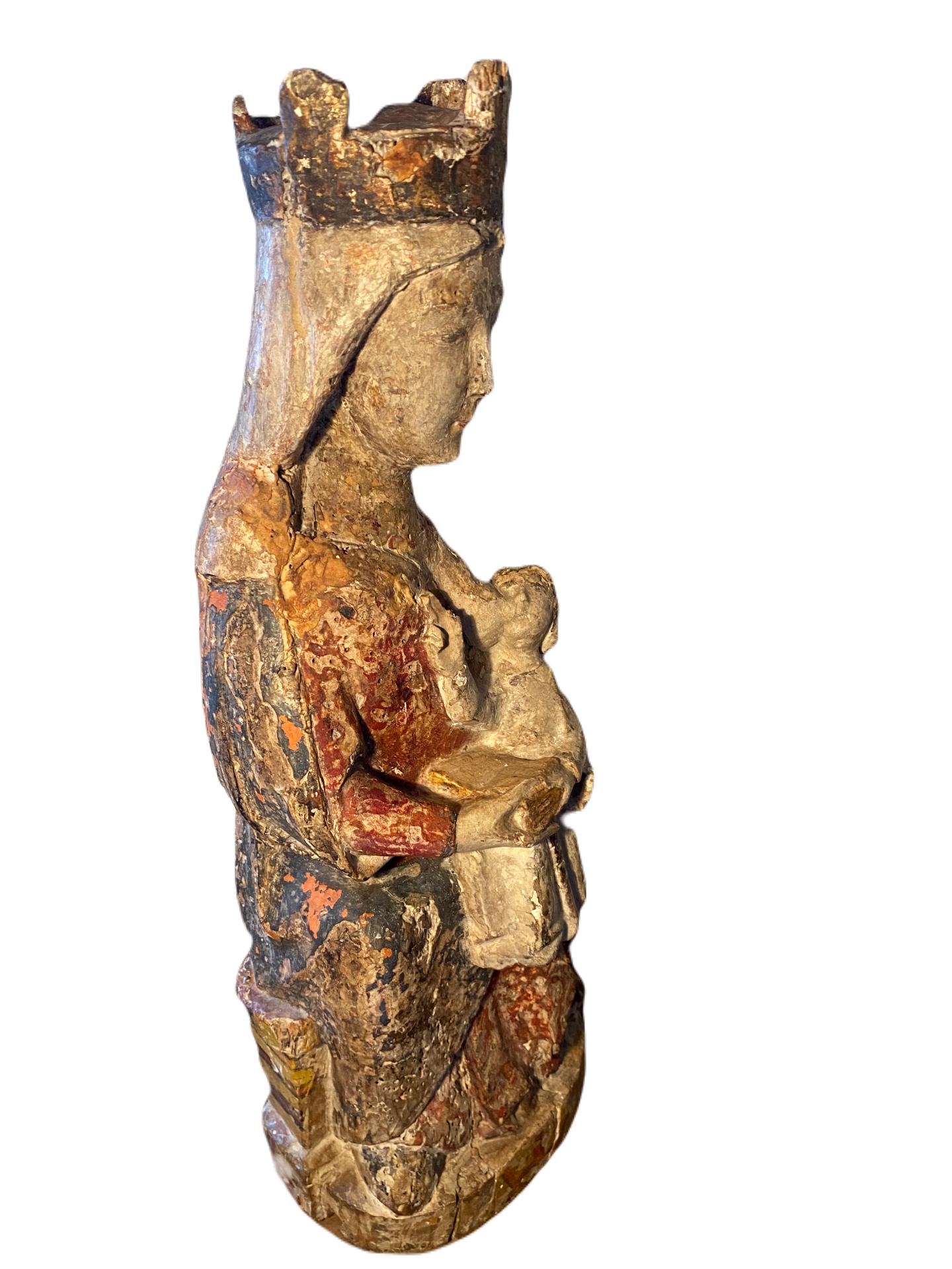 Vierge intronisée - Sculpture de Unknown