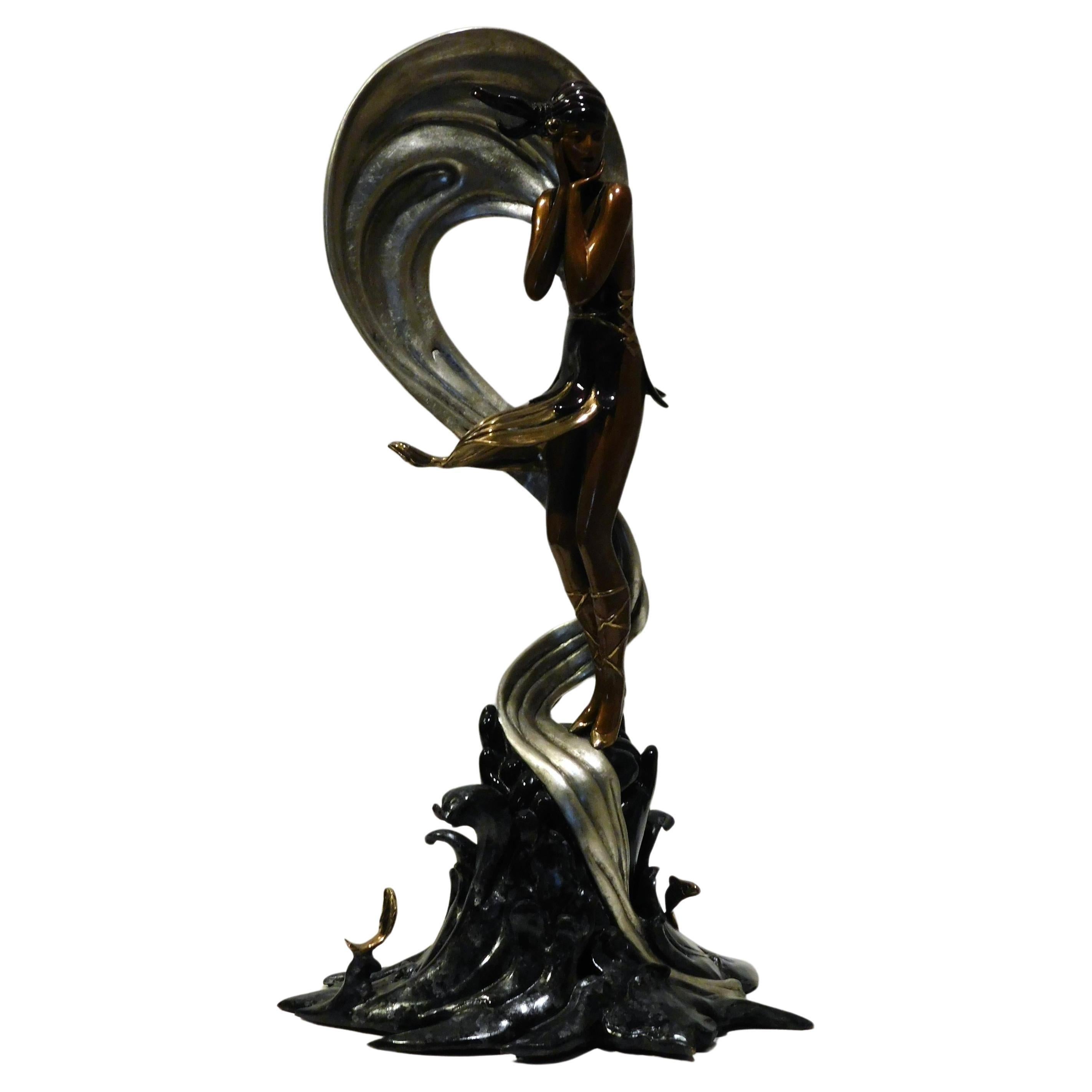 Erte Figurative Bronze Sculpture 
