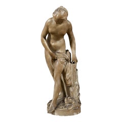 European Manufactory - 19th century Rococo Bather Sculpture, after Falconet