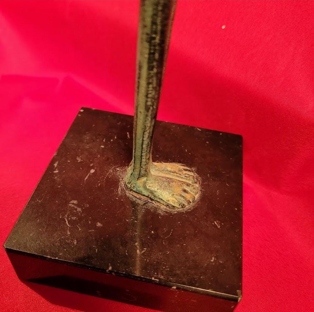 Ombra della sera, figura etrusca in bronzo, Museo Guarnacci Volterra - Sculpture Moderno di Unknown