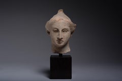 Exceptional Classical Greek Terracotta Head of a Youth