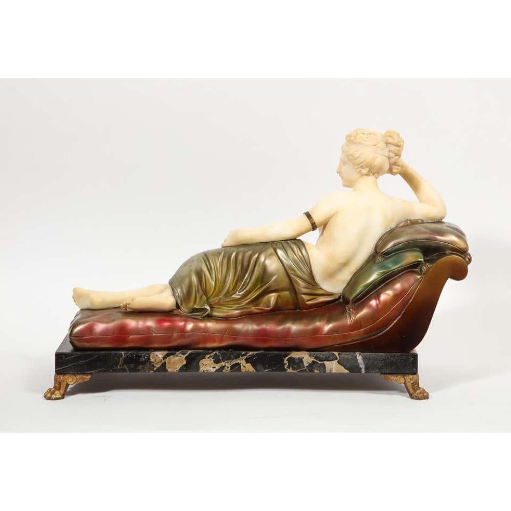 Exceptional Italian Sculpture of Paulina Bonaparte Borghese after Anotino Canova 8