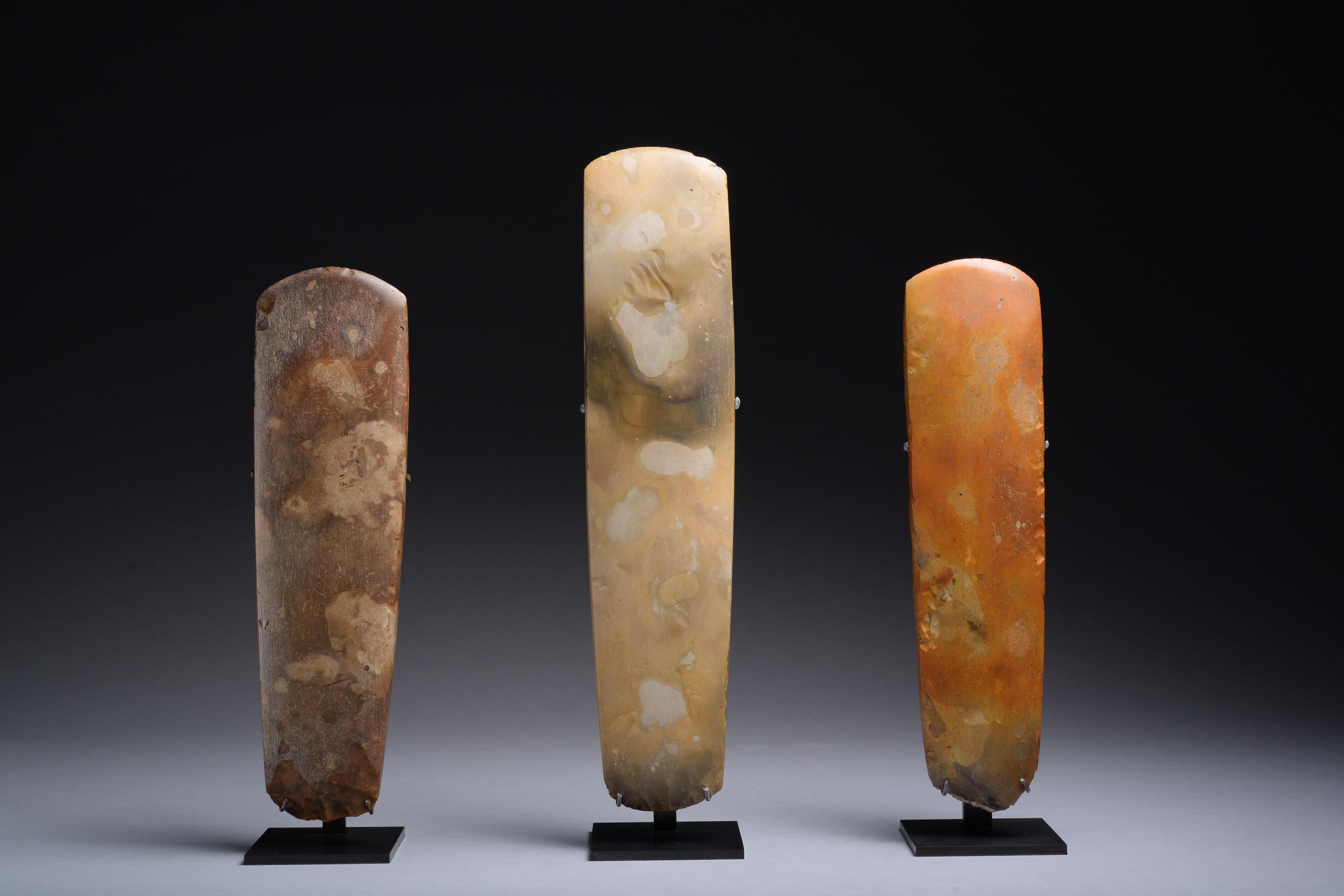 Unknown Abstract Sculpture - Exceptional Neolithic Ceremonial Flint Axes