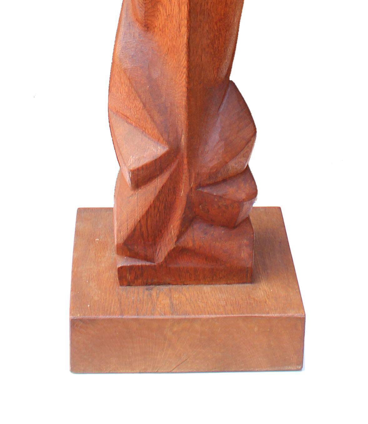 Expressionist Wood Sculpture 1920's For Sale 2