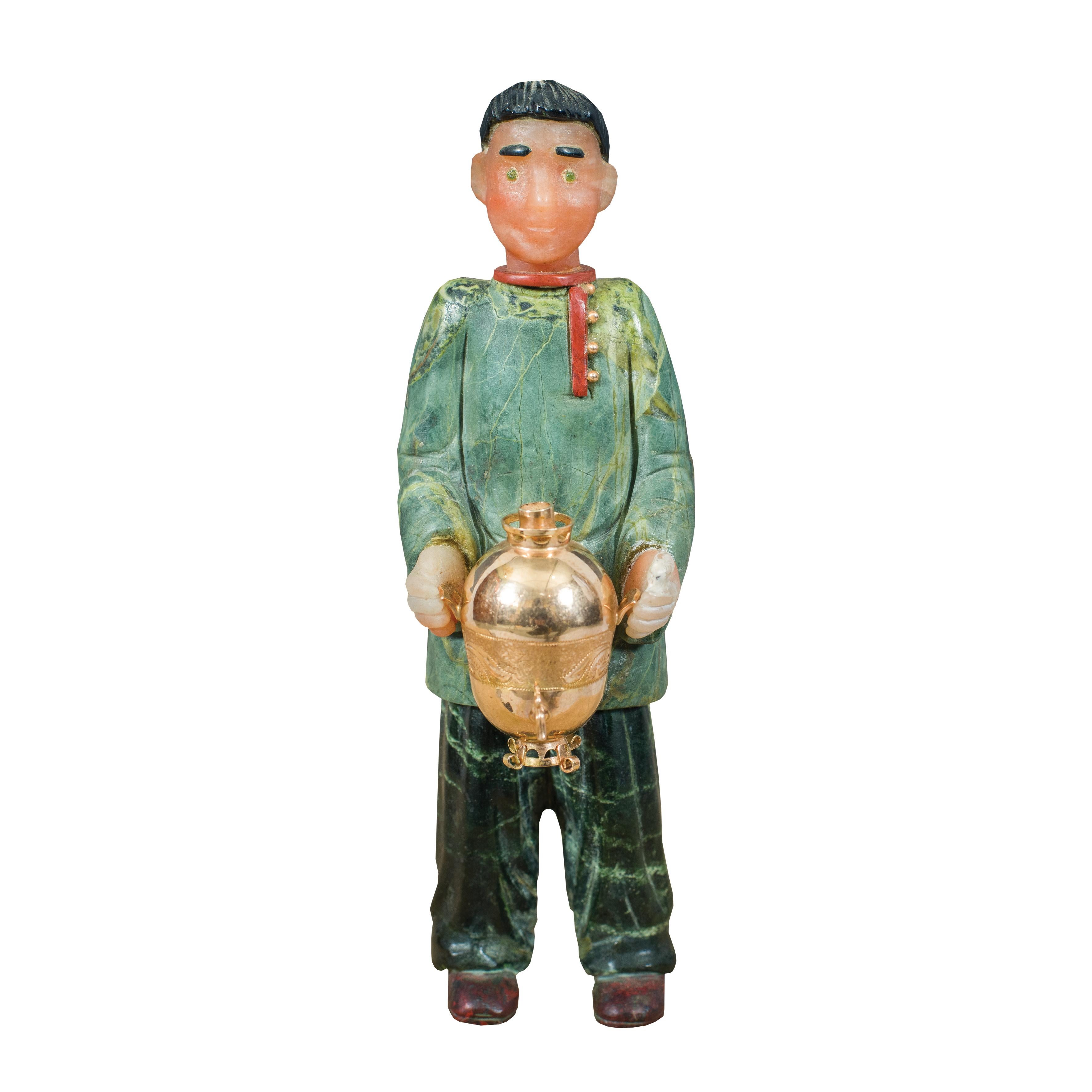 Fabergè follower - 19th/20th century Russian marble precious stone sculpture
