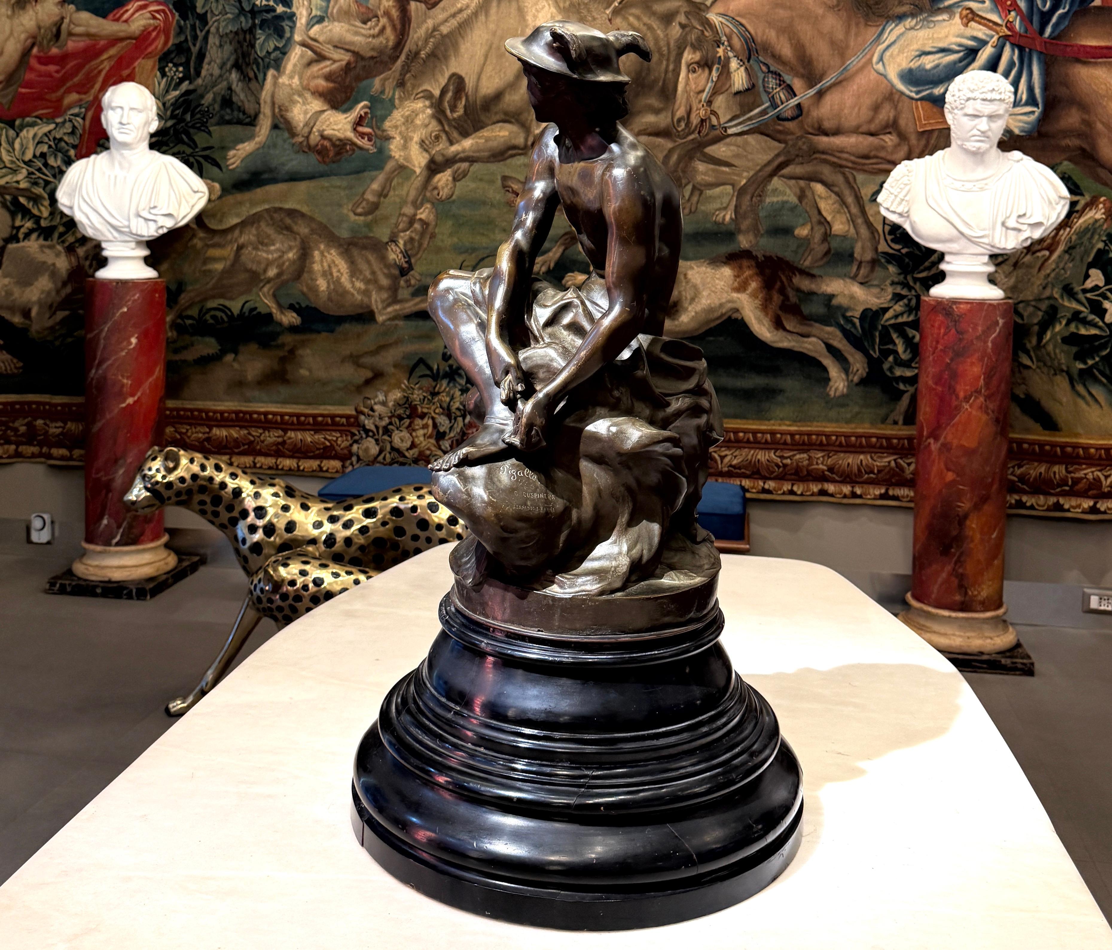 Favolosa scultura neoclassica italiana in marmo di Hermes in vendita 3