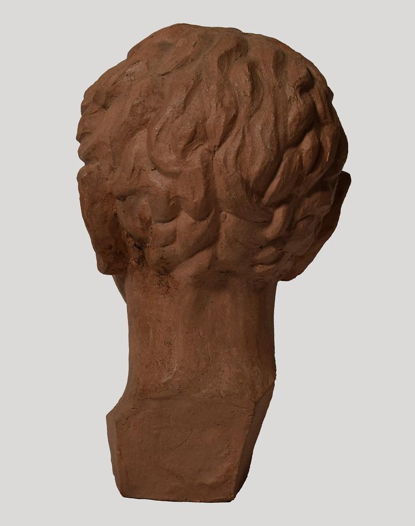 Faun - Original Terracotta Sculpture - 20th Century - Brown Figurative Sculpture by Unknown