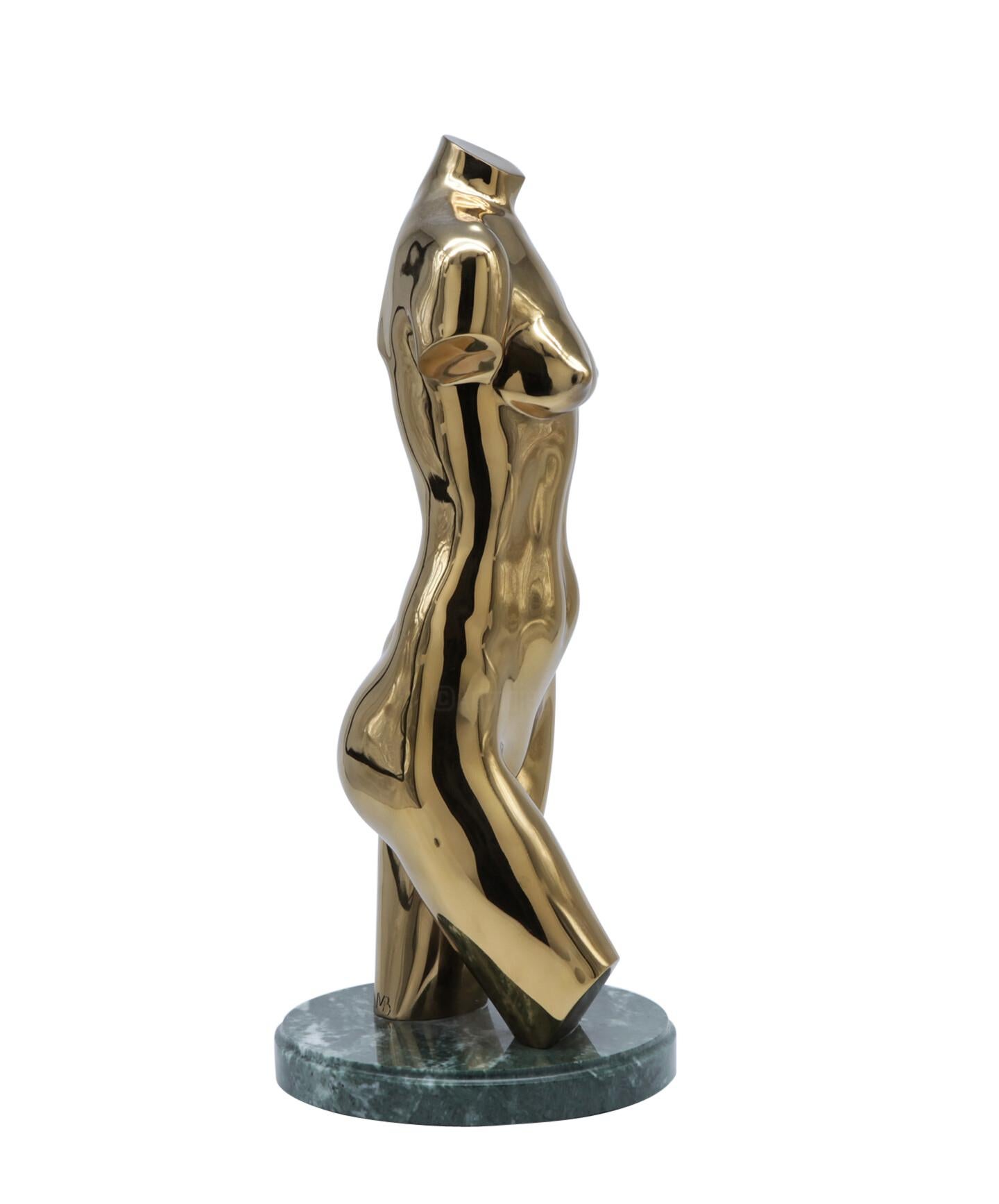 Torse féminin, sculpture en bronze de Volodymyr Mykytenko, 2011 - Or Figurative Sculpture par Volodymyr MYKYTENKO