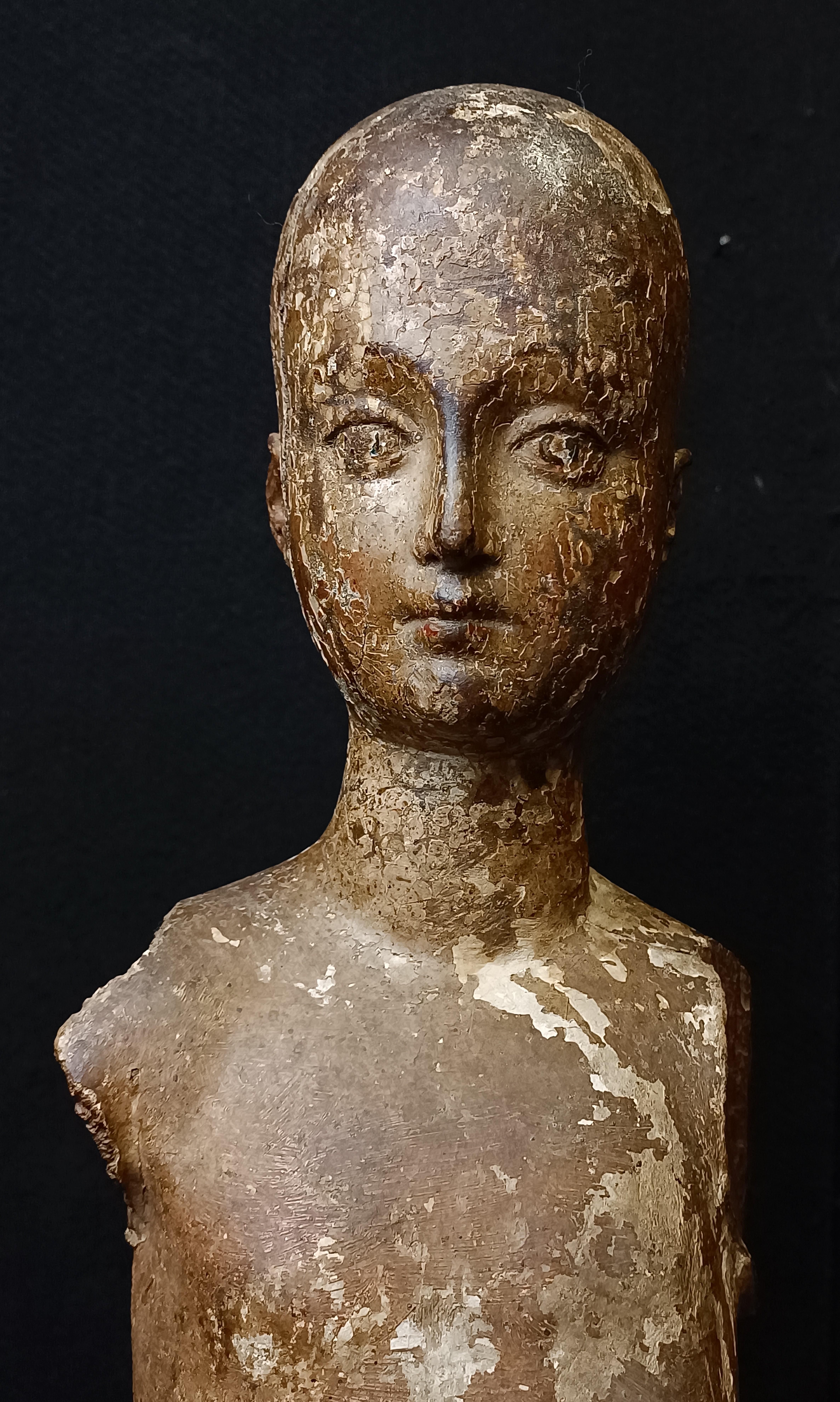FIGURA D’INFANTE – Scultura  lignea - Nude Sculpture Brown di Unknown