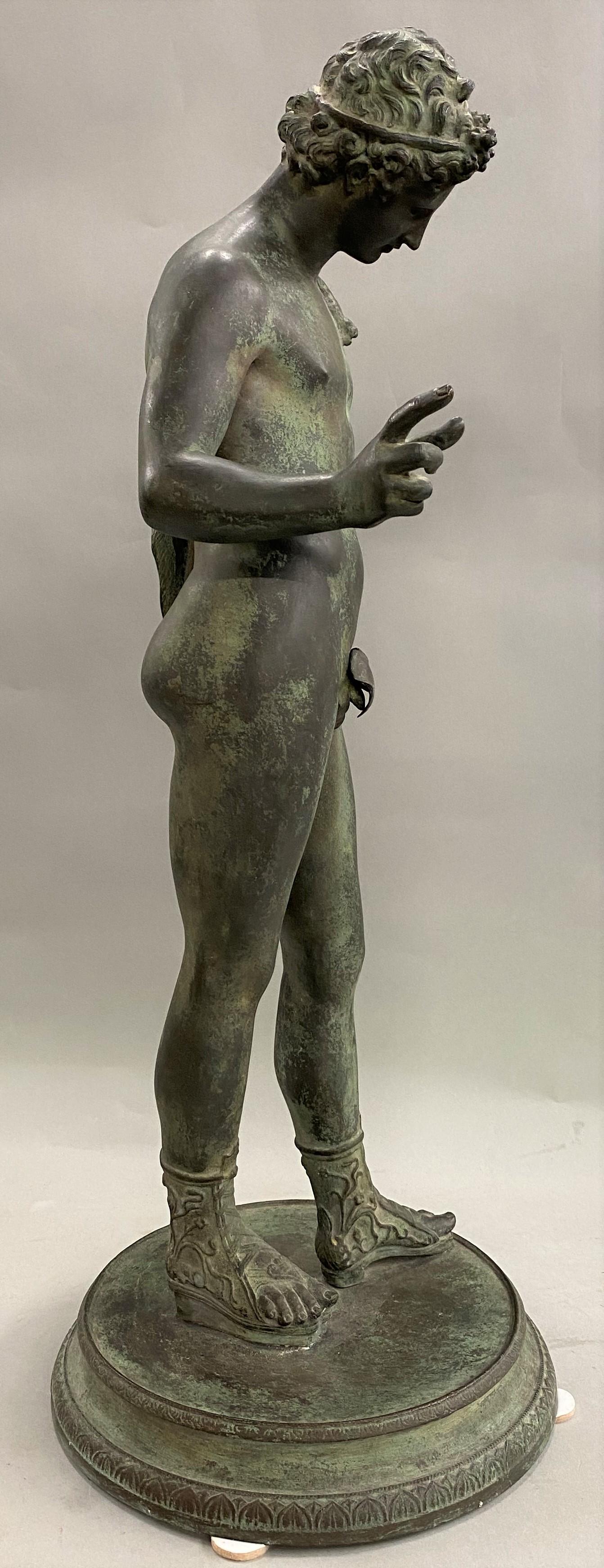Figurale Bronze von Narzissen oder Dionysos im Angebot 2