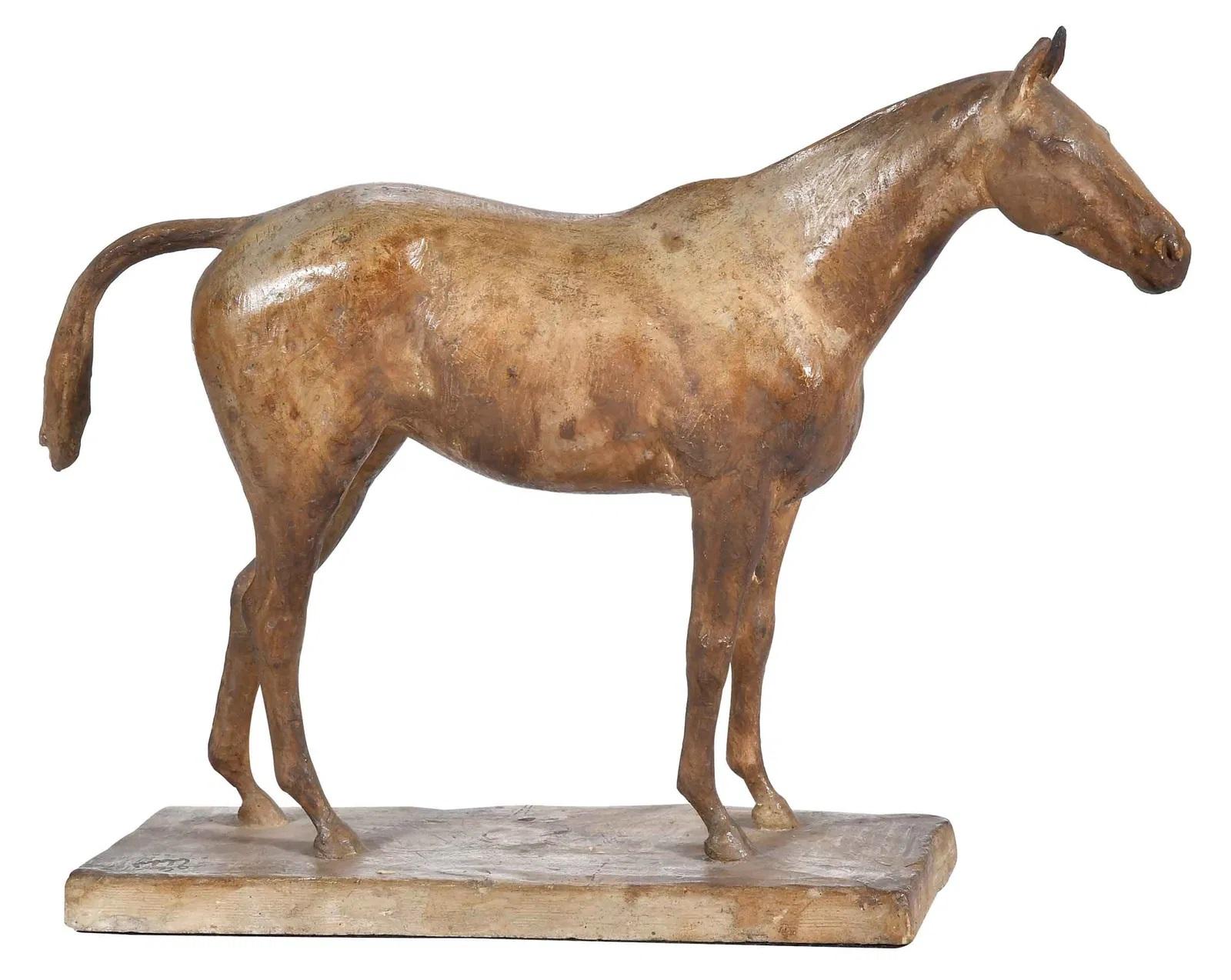 Unknown Figurative Sculpture - Finely rendered Equestrian Model Sculpture
