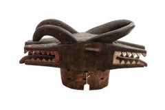 "Fire Spitter's Mask/Senufo Mask of Worship Ceremonies," Wood from Ivory Coast