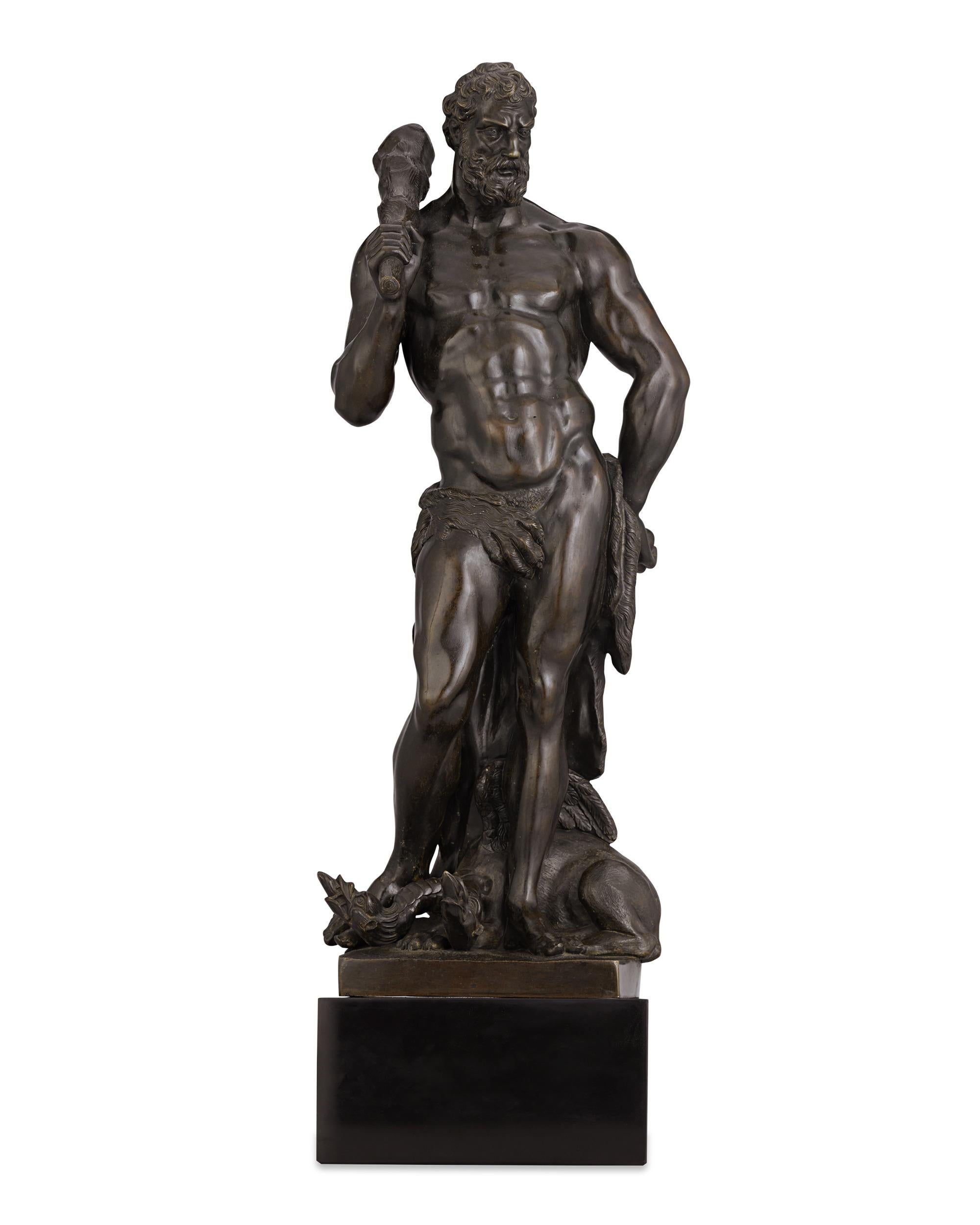 Hércules de Flandes y la Hidra de Lerna Bronce