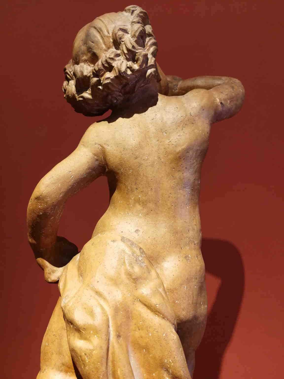 Florentiner Künstler nach Verrocchio Terrakotta Putto-Brunnen aus dem 17. Jahrhundert – Sculpture von Unknown