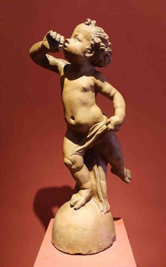 Florentine artist After Verrocchio Terracotta Putto Fountain 17 century
