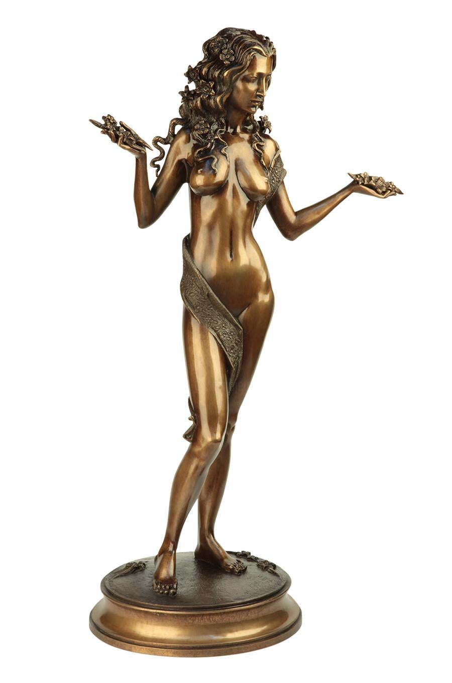 Fata dei fiori, scultura in bronzo di Volodymyr Mykytenko, 2009 - Sculpture di Volodymyr MYKYTENKO