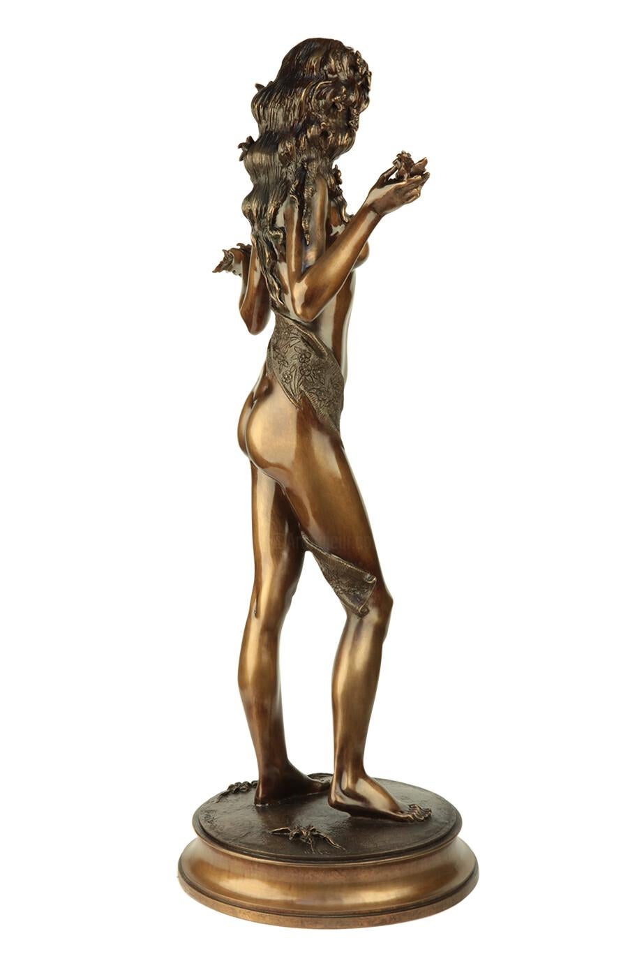 Flower Fairy, Bronze Sculpture by Volodymyr Mykytenko, 2009 For Sale 1