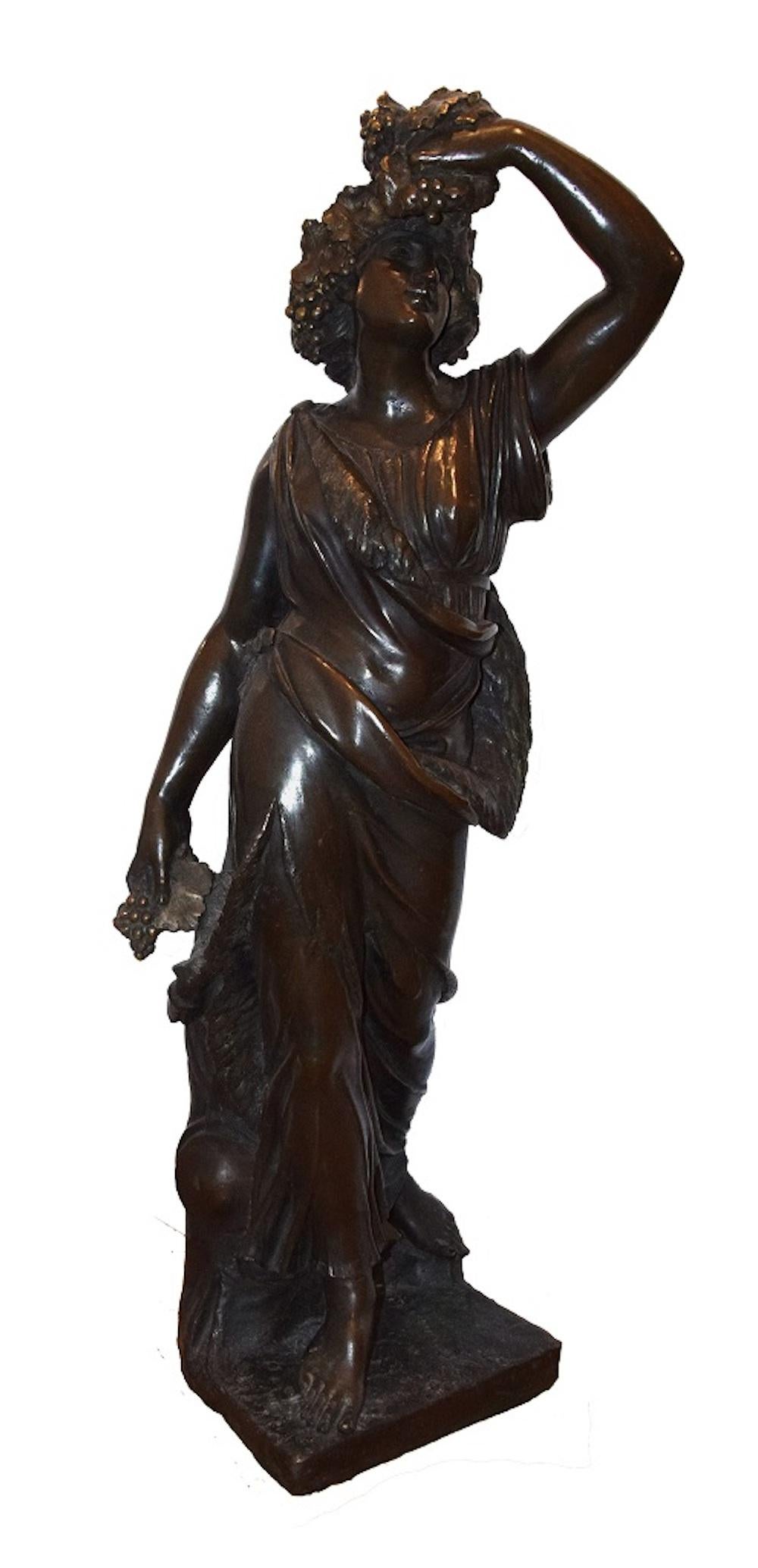 Follower of Bacchus - Bronze Sculpture by Unknown Italian Artist Late 1800