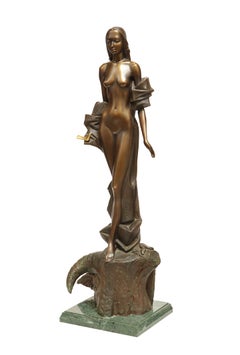 Forest Fairy, Bronze Sculpture by Volodymyr Mykytenko, 2001