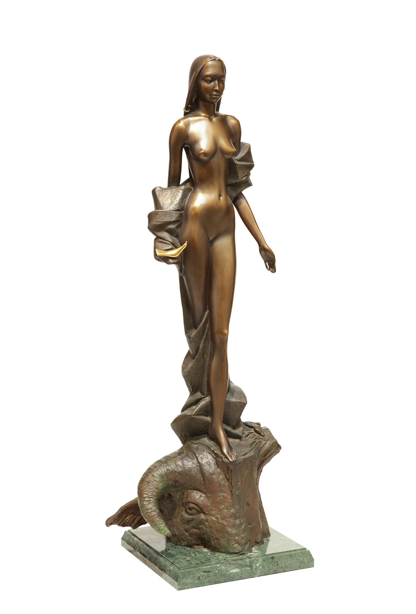 Forest Fairy, Bronze Sculpture by Volodymyr Mykytenko, 2001 For Sale 1