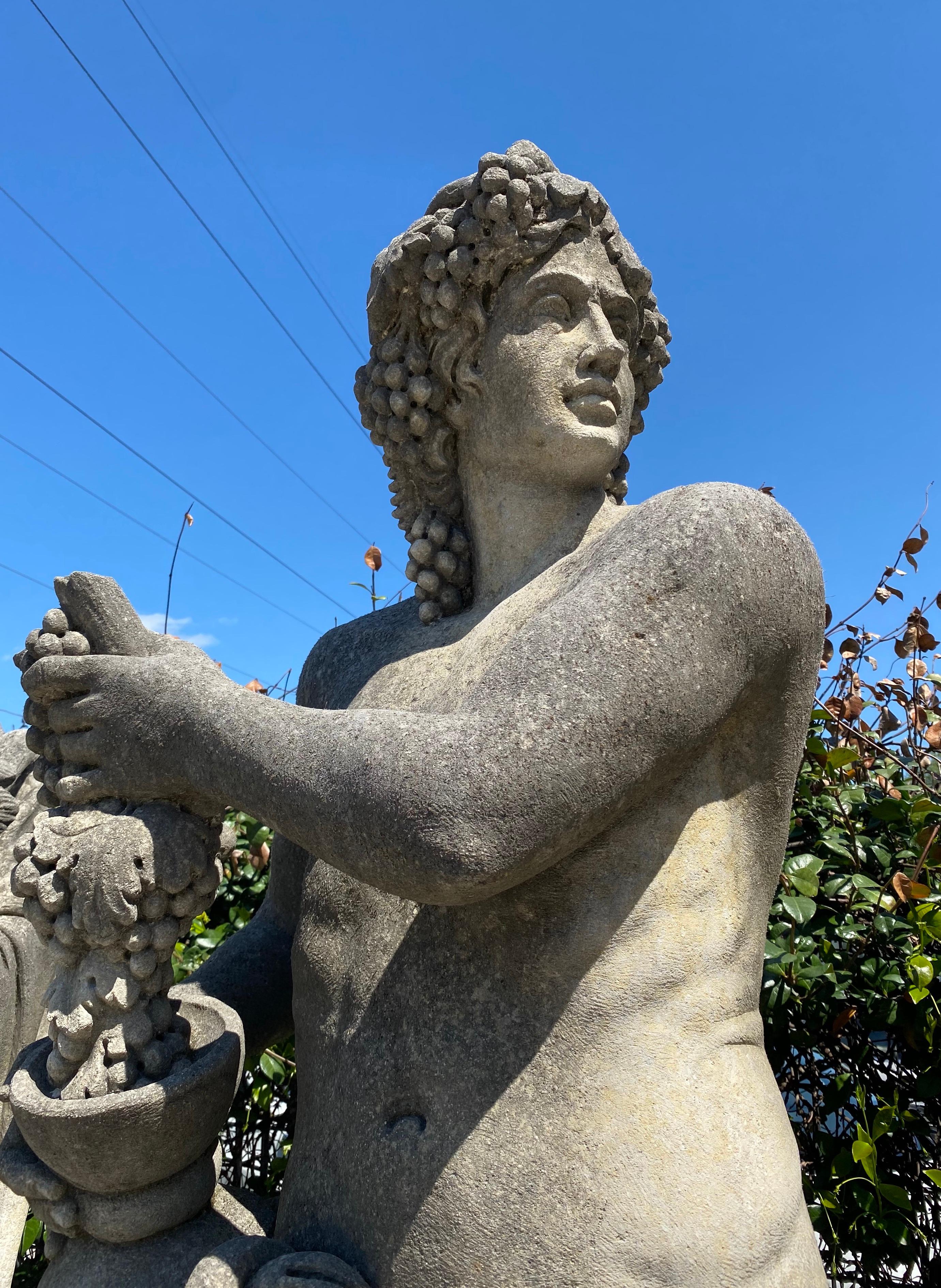 Four Season Extraordinary Set of  Italian Stone Caryatids Sculptures For Sale 11
