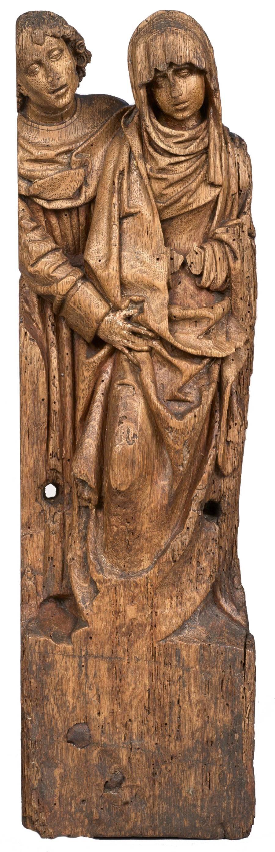 Unknown Figurative Sculpture - Fragment of altarpiece, Brabant school, late 15th century